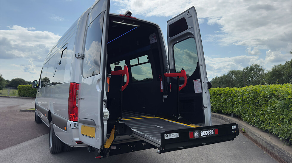 accessible minibus hire operator in chesterfield