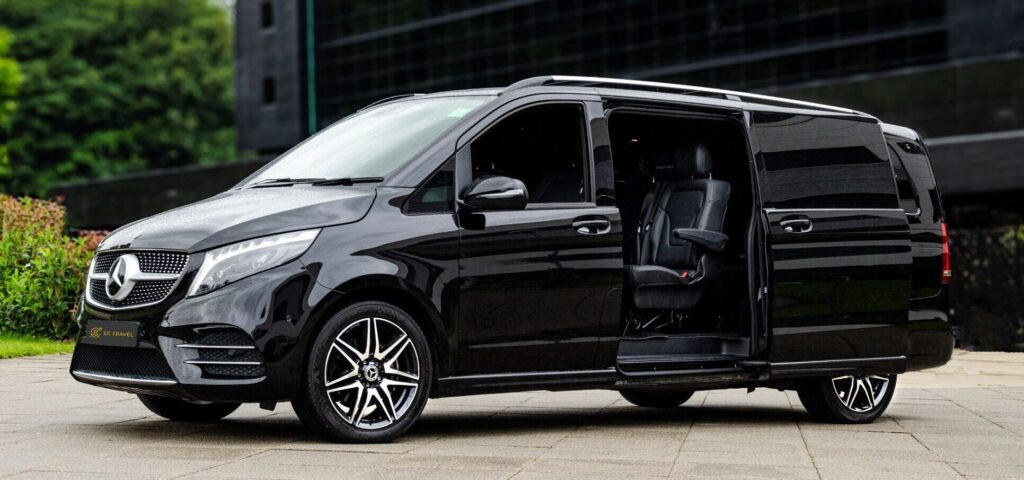 black mercedes v class