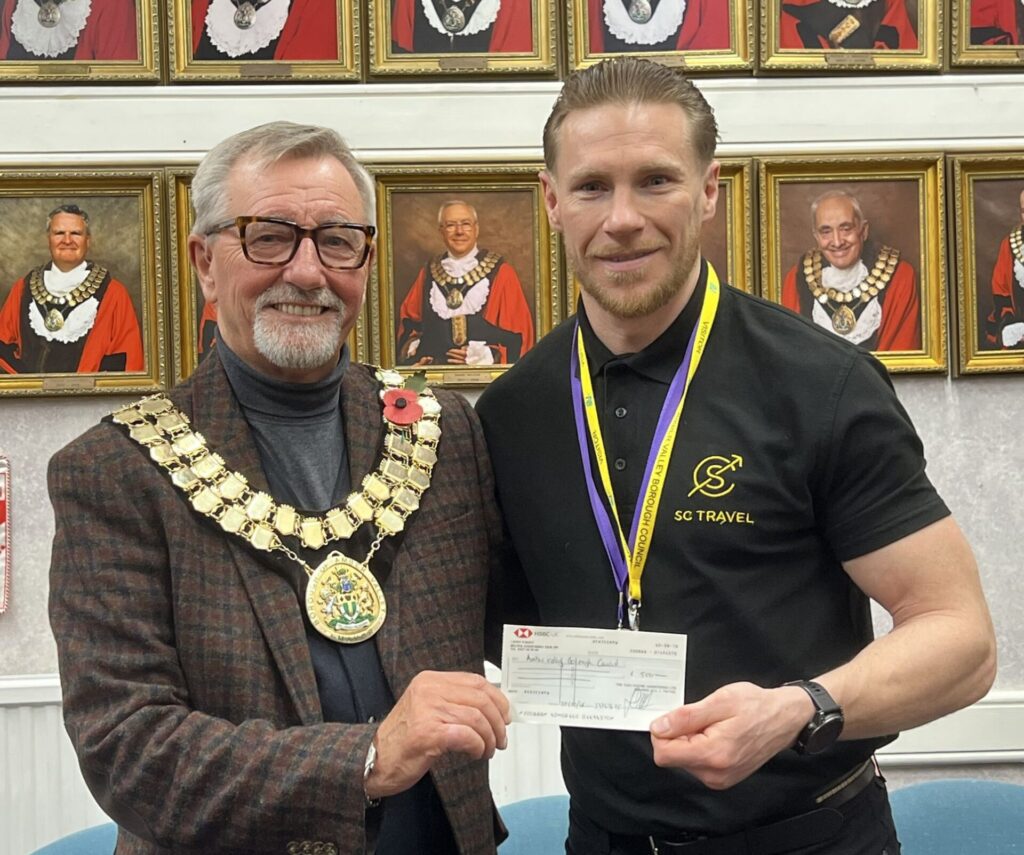 Mayor of Amber Valley with Director of SC Travel alfreton